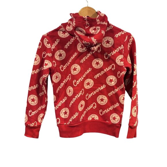 Set Of 2 Converse Chevron Star Hoodies Red & Gray M 10-12 - Picture 2 of 8